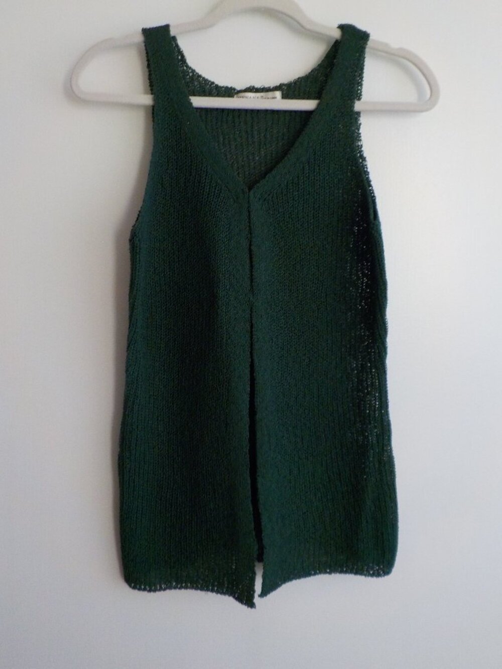 Zenana Vest Coverup - Medium - Green Sleeveless Long (835)